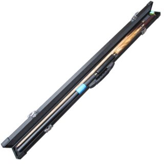 Newberry butt jointed snooker cue, extensions and black Ali case